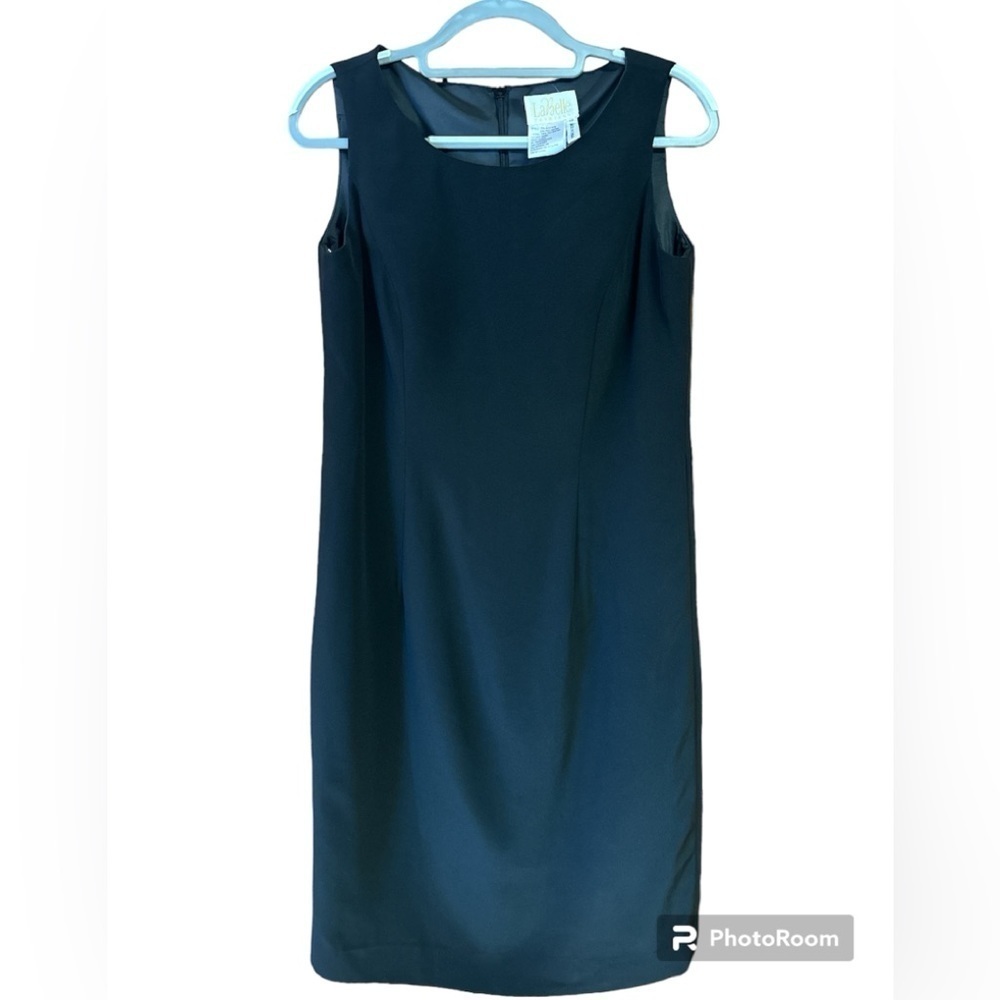 LaBelle Fashions Black LBD Sleeveless Shift Black Lined Size 12 - Picture 1 of 5